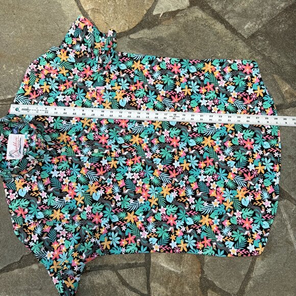 Chubbies Mens Medium Button Down Polo Tropical Toucan Colorful Bloomerang - Picture 9 of 11